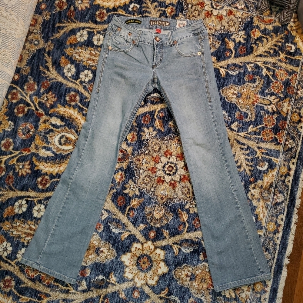 Freestyle Boot Cut Whisker Wash Jeans